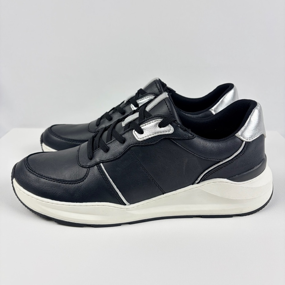 Naturalizer Blossom Black Leather Platform Sneakers Women’s 12M Comfort Shoes - Picture 4 of 10